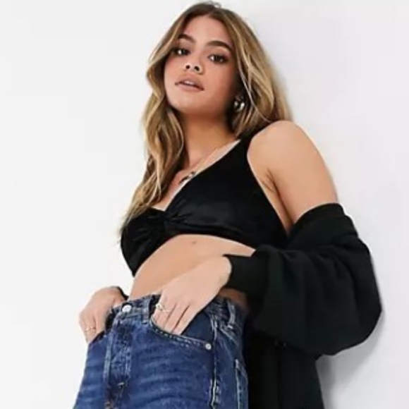 Free People Rhiannon Velvet Soft Bralette Black - Picture 7 of 7